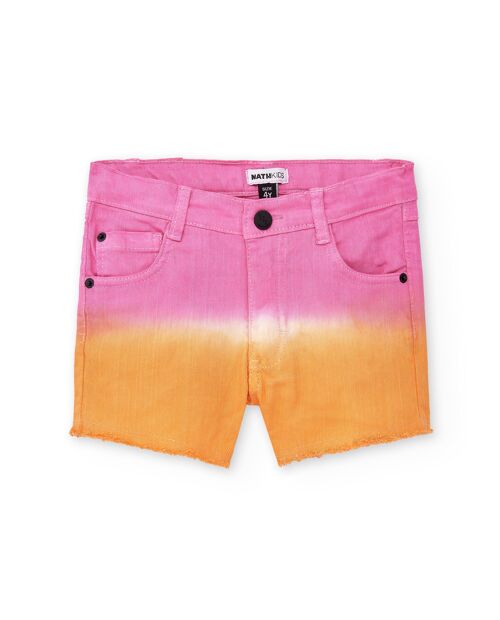 Short denim rosa naranja niña Sunday Brunch - KG06H201P1