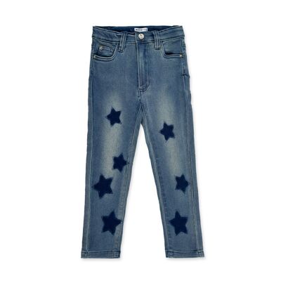 Pantaloni in denim blu da bambina Summer Vibes - KG06P701J1