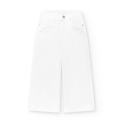 Pantalon fille en jean blanc Ultimate City Chic - KG06P401W1