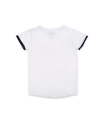T-shirt fille en maille blanc Ultimate City Chic - KG06T406W1 2
