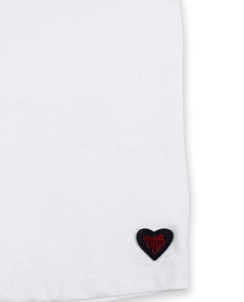 T-shirt fille en maille blanc Ultimate City Chic - KG06T406W1 4