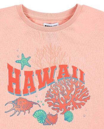 T-shirt fille en tricot rose Island Life - KG06T504P4 3