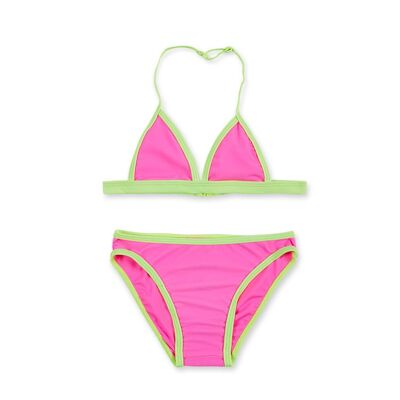 Bikini fucsia verde niña Neon Jungle - KG06W101F1