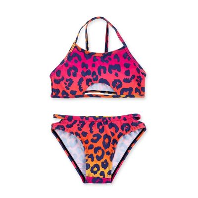 Orangefarbener Fuchsia-Bikini für Mädchen vom Sunday Brunch – KG06W202N1