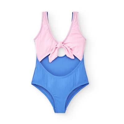 Maillot de bain fille Carnet de Voyage rose bleu - KG06W601B5