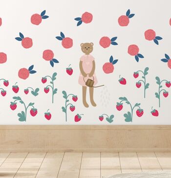 Arrosage du jardin - Décalcomanies / autocollants d’art mural en tissu pour chambres d’enfants 6
