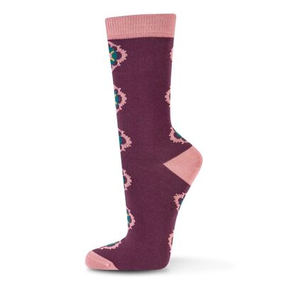 CALCETINES DE ALGODÓN ORGANICO SUZANI ROSA 43-46