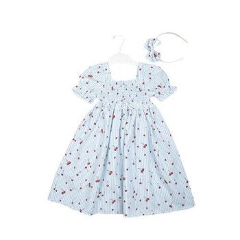 Robe classique pour filles, un paquet de quatre tailles, 100 coton, à motifs de cerises, 3-6 ans 5