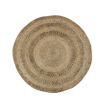 Tapis en jute tissé maindiamètre 120cm jerico 1