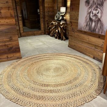 Tapis en jute naturelle diamètre 220cm jerico 2