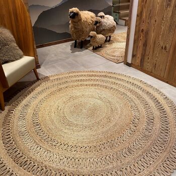 Tapis en jute naturelle diamètre 220cm jerico 4