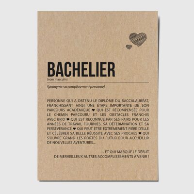 Bachelor-Definitionspostkarte