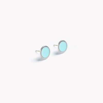 Boucles d'oreilles à tige turquoise soyeuse