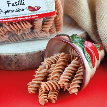 "Fusillis au peperoncino" 500g | Pâtes artisanales italiennes typiquement calabraises épicées 2