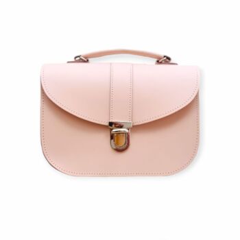 Sac en cuir fait main Olympia - Rose fleur de cerisier 1