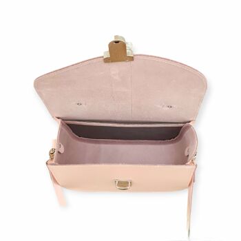 Sac en cuir fait main Olympia - Rose fleur de cerisier 3