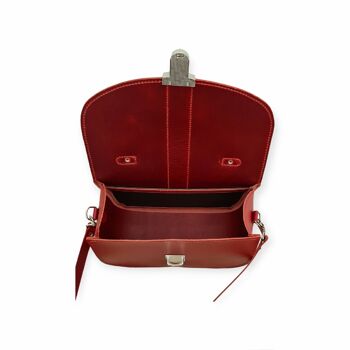 Sac en cuir fait main Olympia - Rouge 3