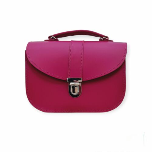 Olympia Handmade Leather Bag - Magenta Pink