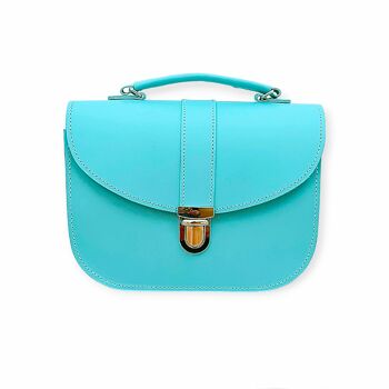 Sac en cuir fait main Olympia - Limpet Shell Blue 1