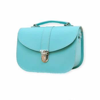 Sac en cuir fait main Olympia - Limpet Shell Blue 2