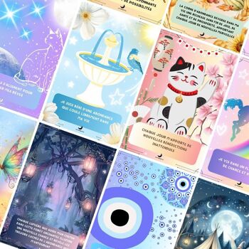 Cartes d'affirmations positives Lueurs d'Abondance ( 32 cartes + trousse de rangement) 4