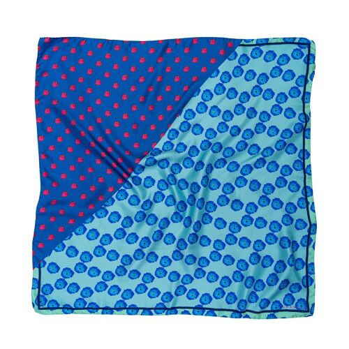 Nikko Blue silk scarf M