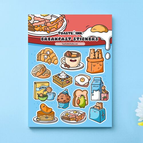 Breakfast Sticker Sheet | Cute Stickers