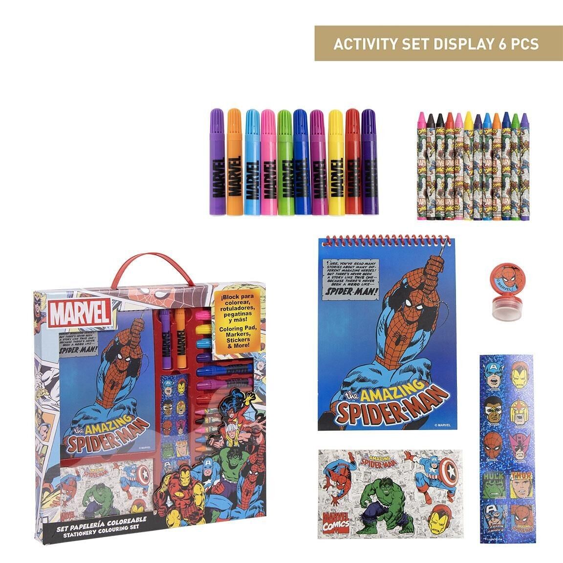 ENSEMBLE DE PAPETERIE COLORABLE MARVEL DISPLAY - 2700001231