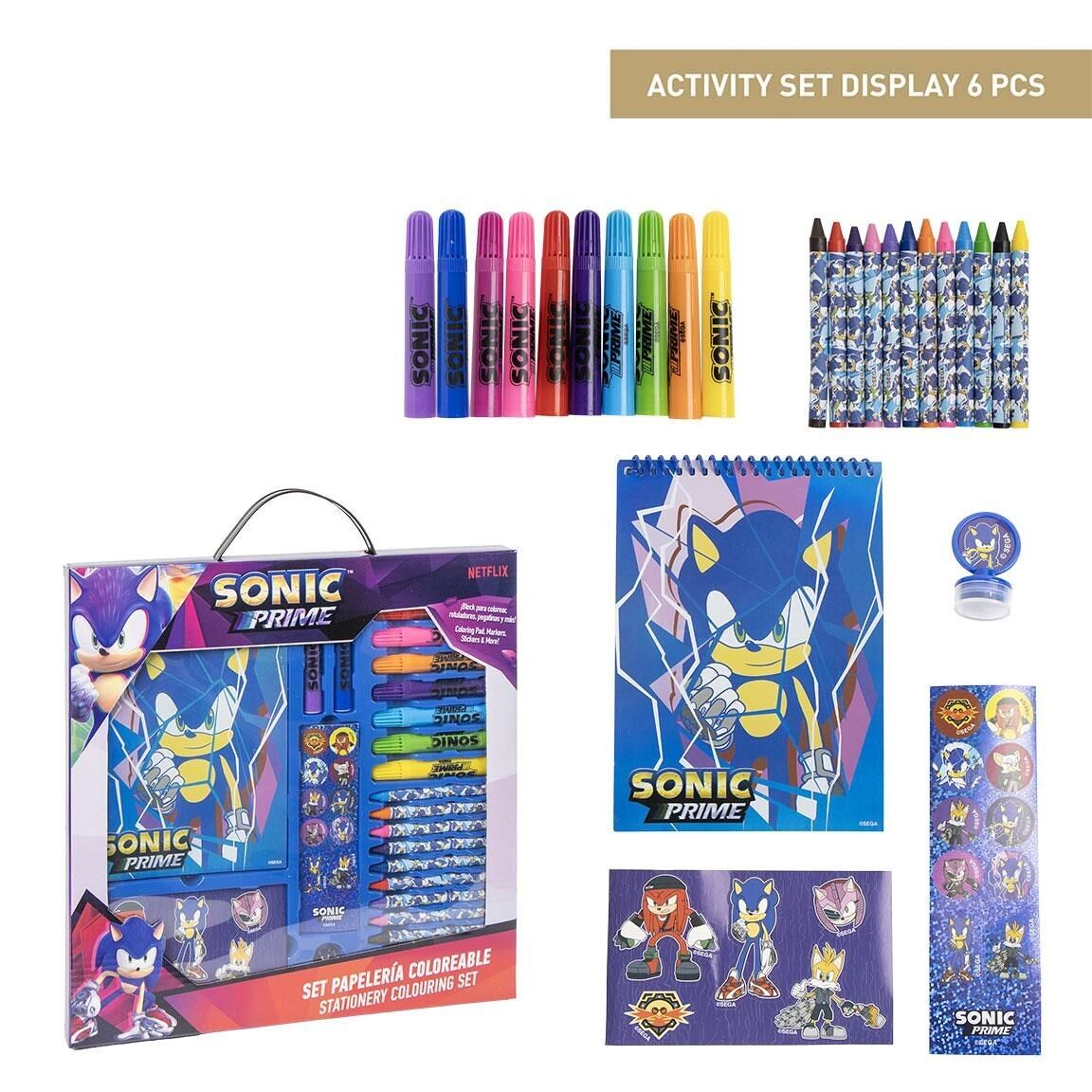 ENSEMBLE DE PAPETERIE COLORABLE AFFICHAGE SONIC PRIME - 2700001232