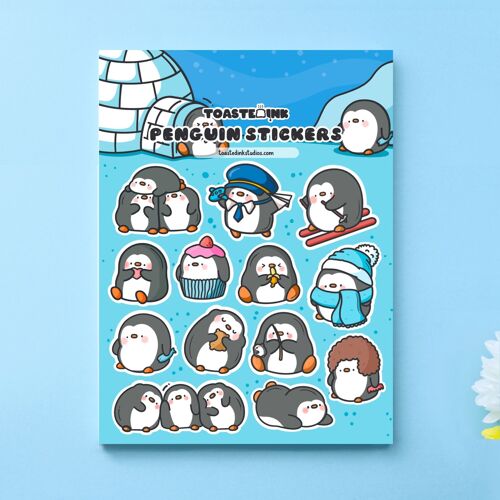 Penguin Sticker Sheet | Cute Stickers