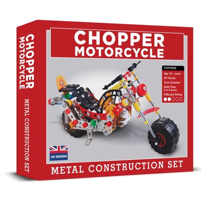 Set di costruzioni in metallo per moto chopper