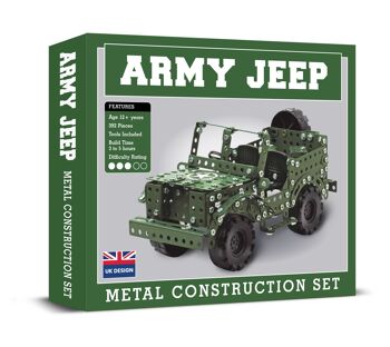 Ensemble de construction en métal pour jeep de l'armée 1