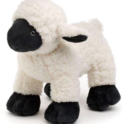 Agneau noir et blanc - 19 cm (longueur) - Mots clés : ferme, mouton, peluche, peluche, peluche, peluche