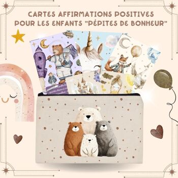 Cartes d'affirmations positives pour enfants "Pépites de Bonheur" (32 cartes) 3