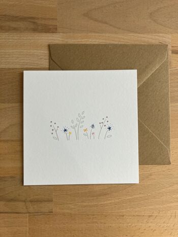 Carte postale Fleurs 13 x 13cm , joyeux anniversaire, remerciements, félicitations... 5