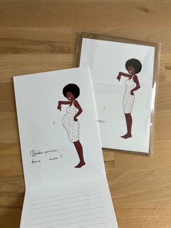 Carte Annonce Grossesse + Enveloppe. Surprise ! J'attends un bébé 3