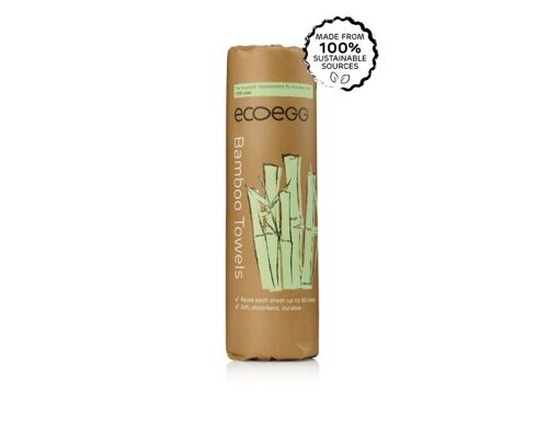 Ecoegg Bamboe -  schoonmaakdoekjes -  op rol - 20 stuks