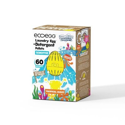 Sfera di lavaggio Ecoegg - SpongeBob - Tropical Burst - Sensitive - 60 lavaggi sensibili