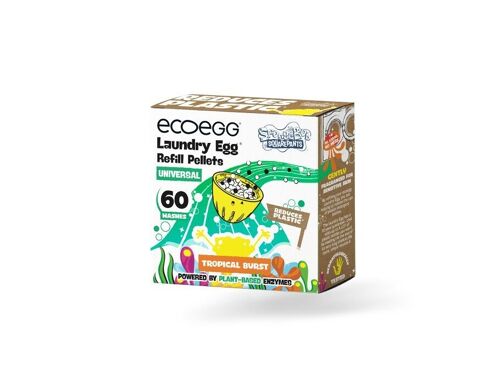Ecoegg Navulling - SpongeBob - Tropical Burst - Universal - 60 Wasjes Refill - Universal