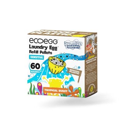 Ecoegg Nachfüllpackung – SpongeBob – Tropical Burst – Sensitive – 60 Wäschen Nachfüllung – Sensitive