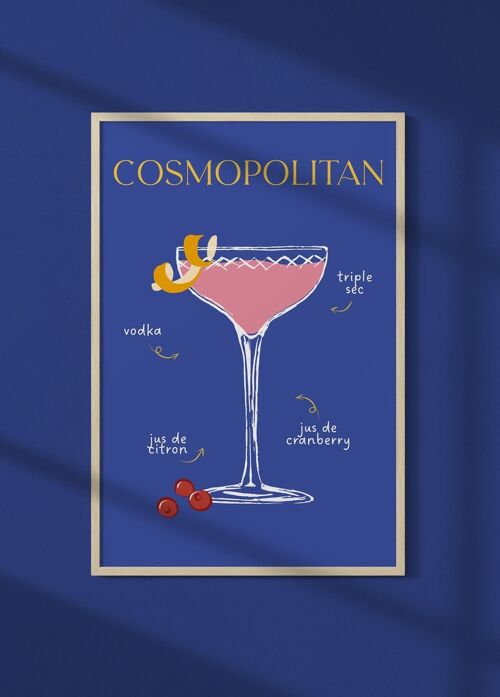 Affiche Cocktail Cosmopolitan 2
