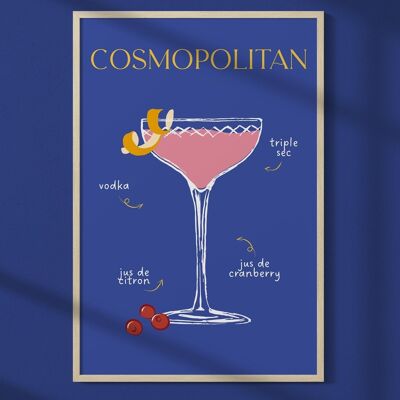 Kosmopolitisches Cocktail-Poster 2