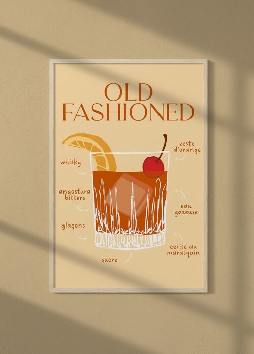 Affiche Cocktail Old Fashioned 2