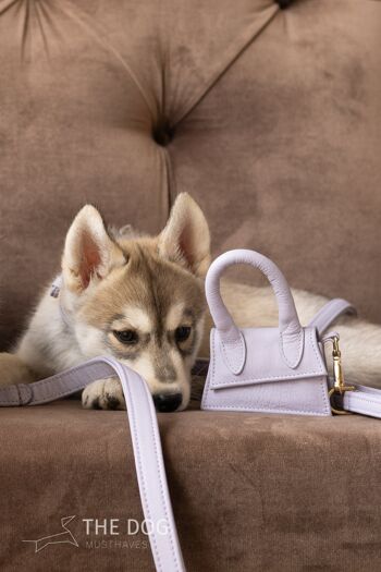 The Dog Musthaves Designer Bag - Beloningstasje voor hondenkoekjes en poepzakdispenser - Lila Paars 2