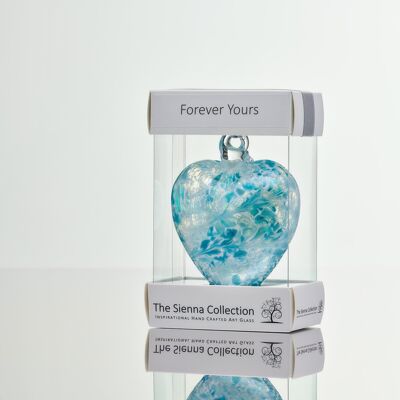 8cm Freundschaftsherz - Forever Yours - Pastellblau