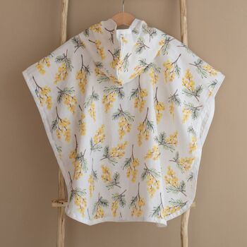 Serviette de bain de plage pour bébé Poncho à capuche en mousseline - Mimosa 4