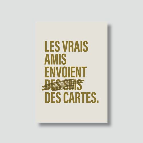 Carte "Classique" :

Les vrais amis envoient ds SMS:des cartes postales