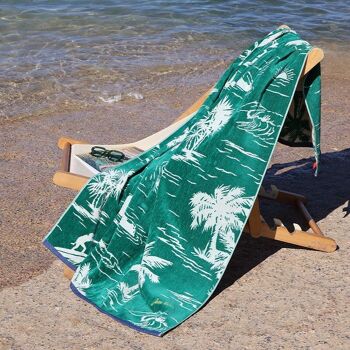 Drap de plage Surfean Vert Emeraude 7