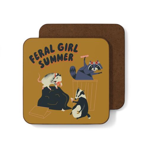 Feral Girl Summer Coaster
