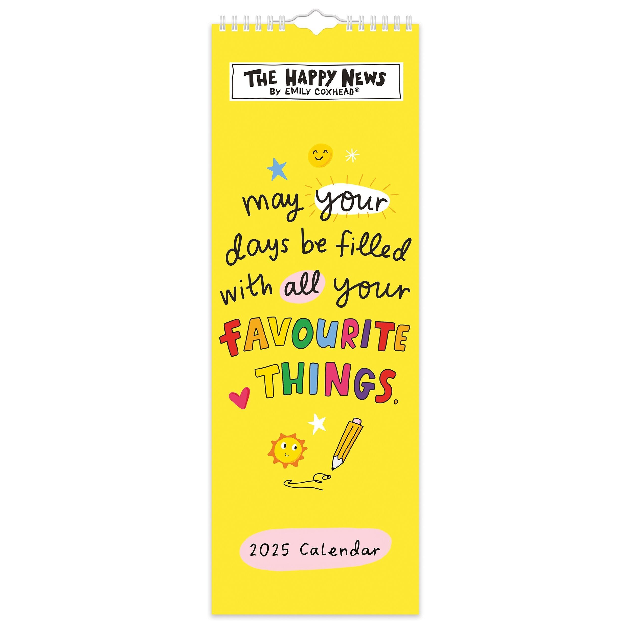 Buy wholesale 2025 Happy News Slim Calendar
